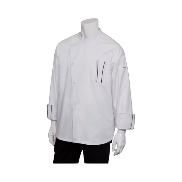 BNWT Chef Works AMALFI SIGNATURE SERIES CHEF COAT size medium - Picture 2 of 4